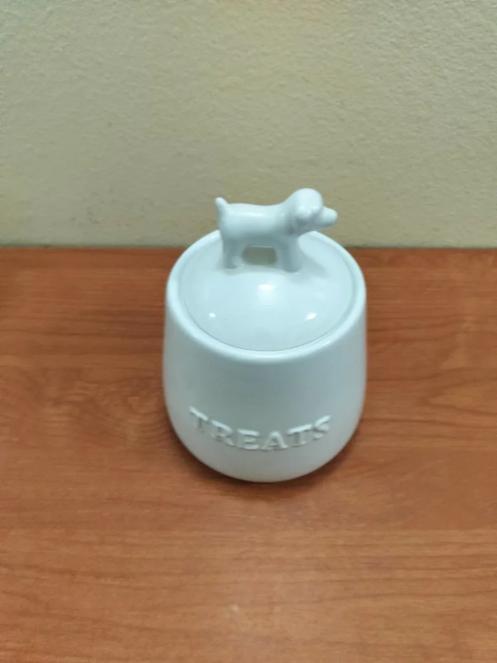 White Porcelain Dog Treat Jar Nordstrom New